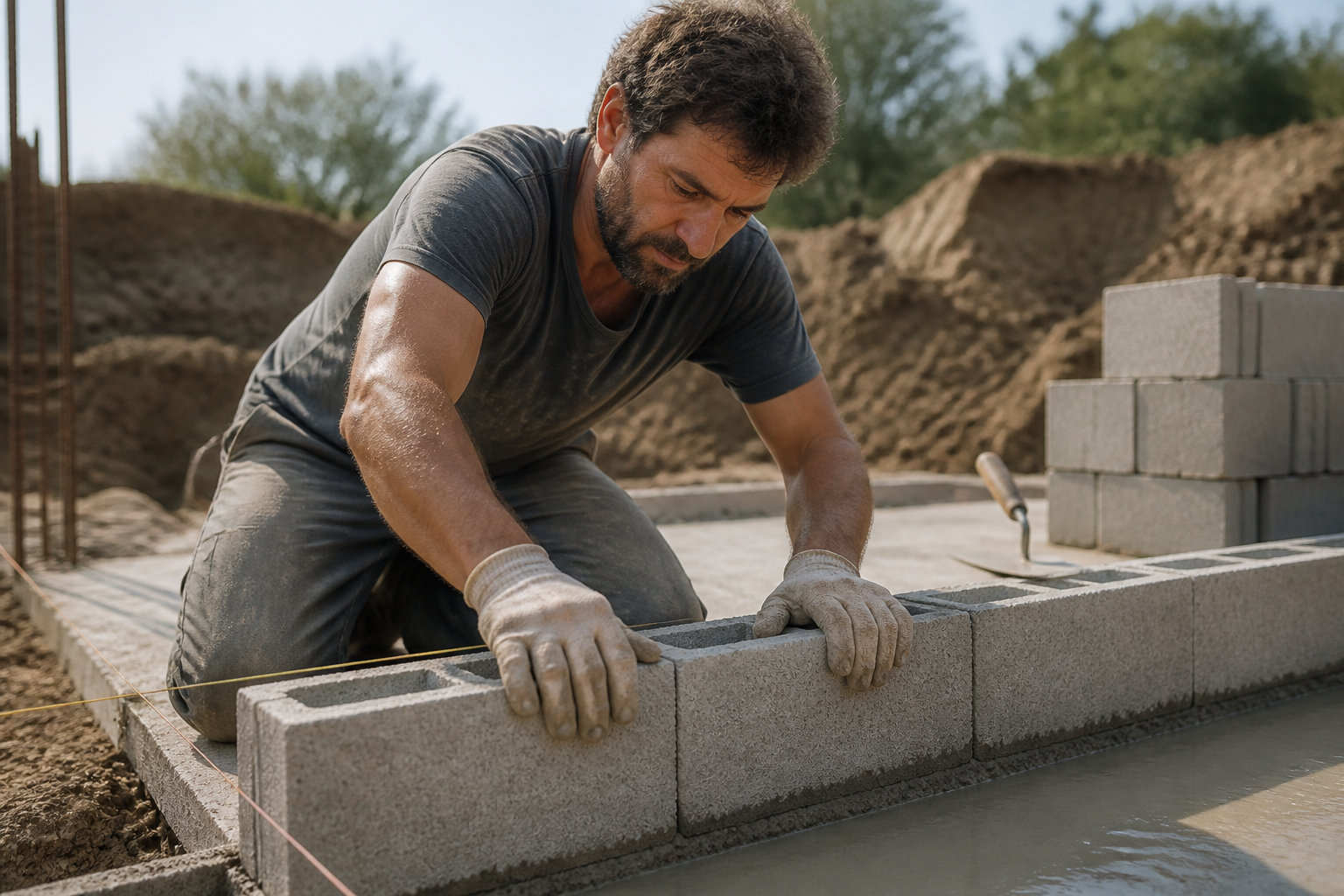 Les délais réels pour la pose de parpaing sur fondation neuve